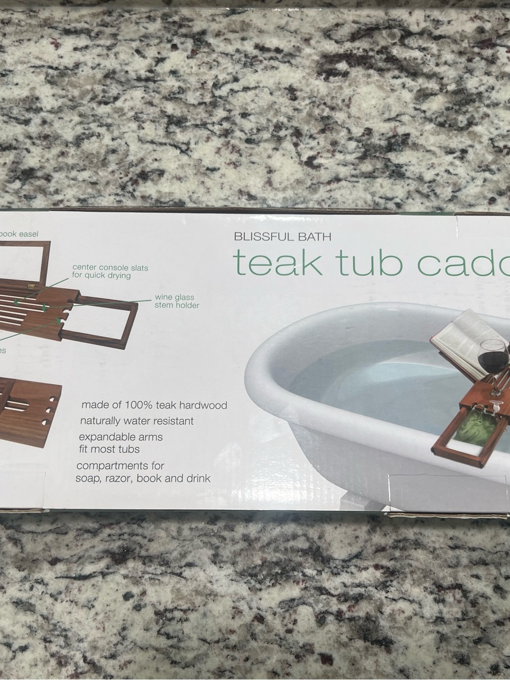 Teak Bath Tub Caddy